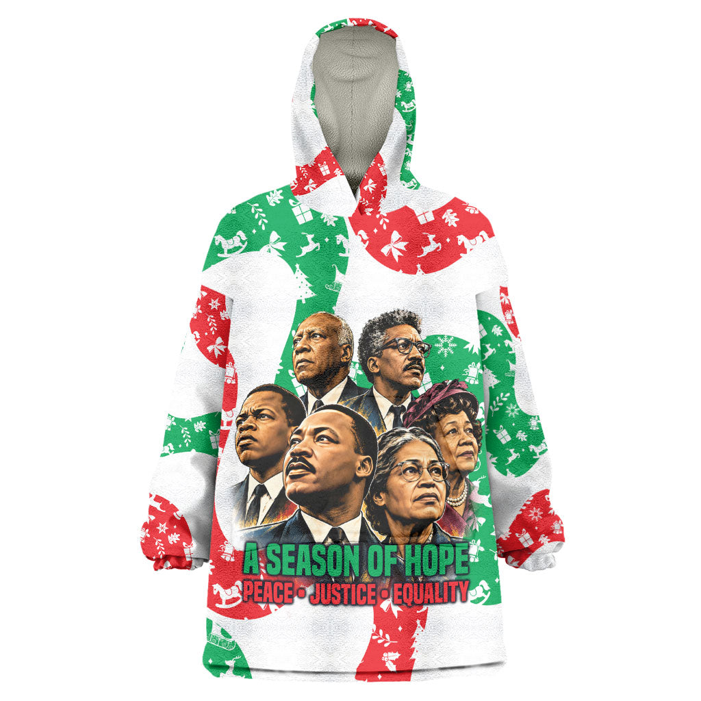 Civil Rights Leaders Christmas Kid Wearable Blanket Hoodie Vintage Black History Hope Freedom Art