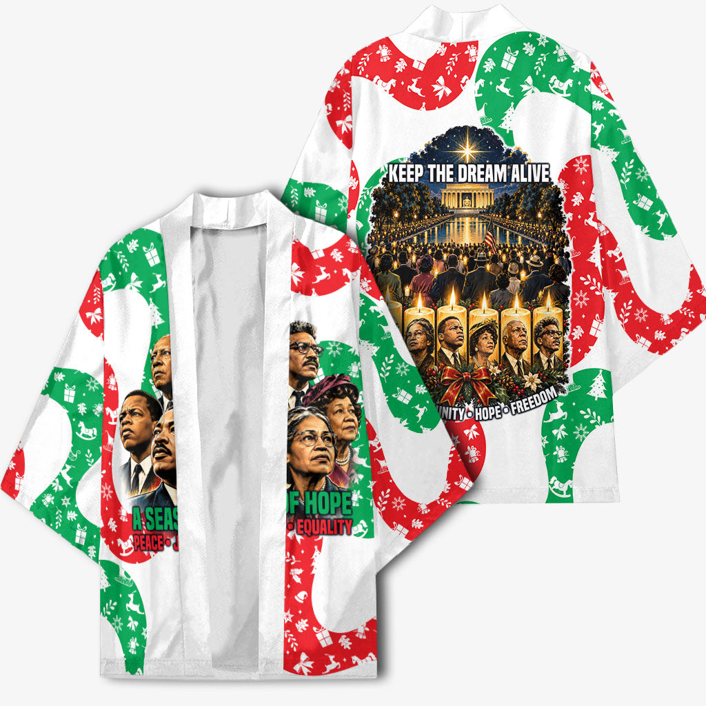 Civil Rights Leaders Christmas Kimono Vintage Black History Hope Freedom Art