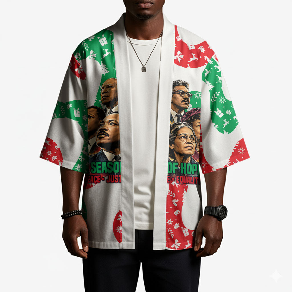 Civil Rights Leaders Christmas Kimono Vintage Black History Hope Freedom Art
