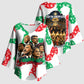 Civil Rights Leaders Christmas Kimono Sleeve Blouse Vintage Black History Hope Freedom Art