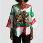 Civil Rights Leaders Christmas Kimono Sleeve Blouse Vintage Black History Hope Freedom Art
