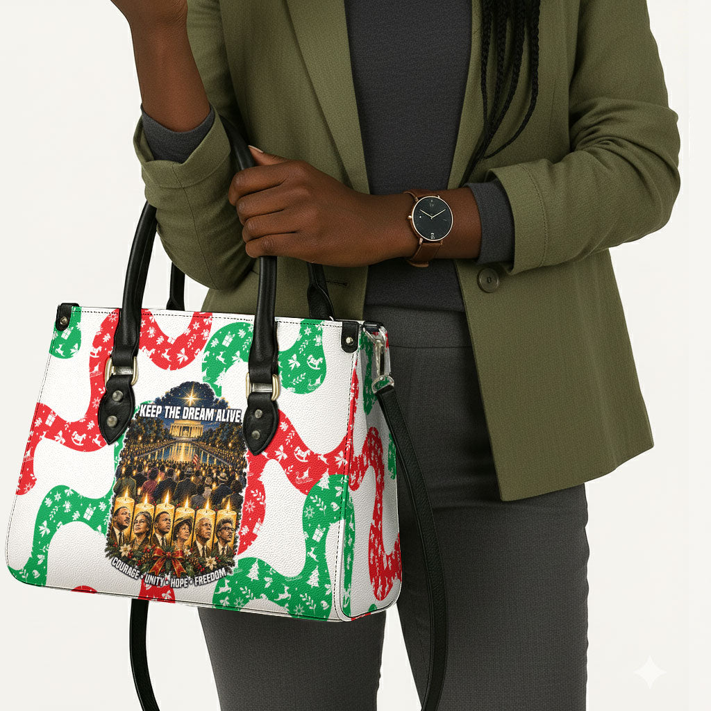 Civil Rights Leaders Christmas Leather Bag Vintage Black History Hope Freedom Art