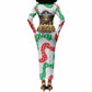 Civil Rights Leaders Christmas Long Sleeve Bodycon Dress Vintage Black History Hope Freedom Art