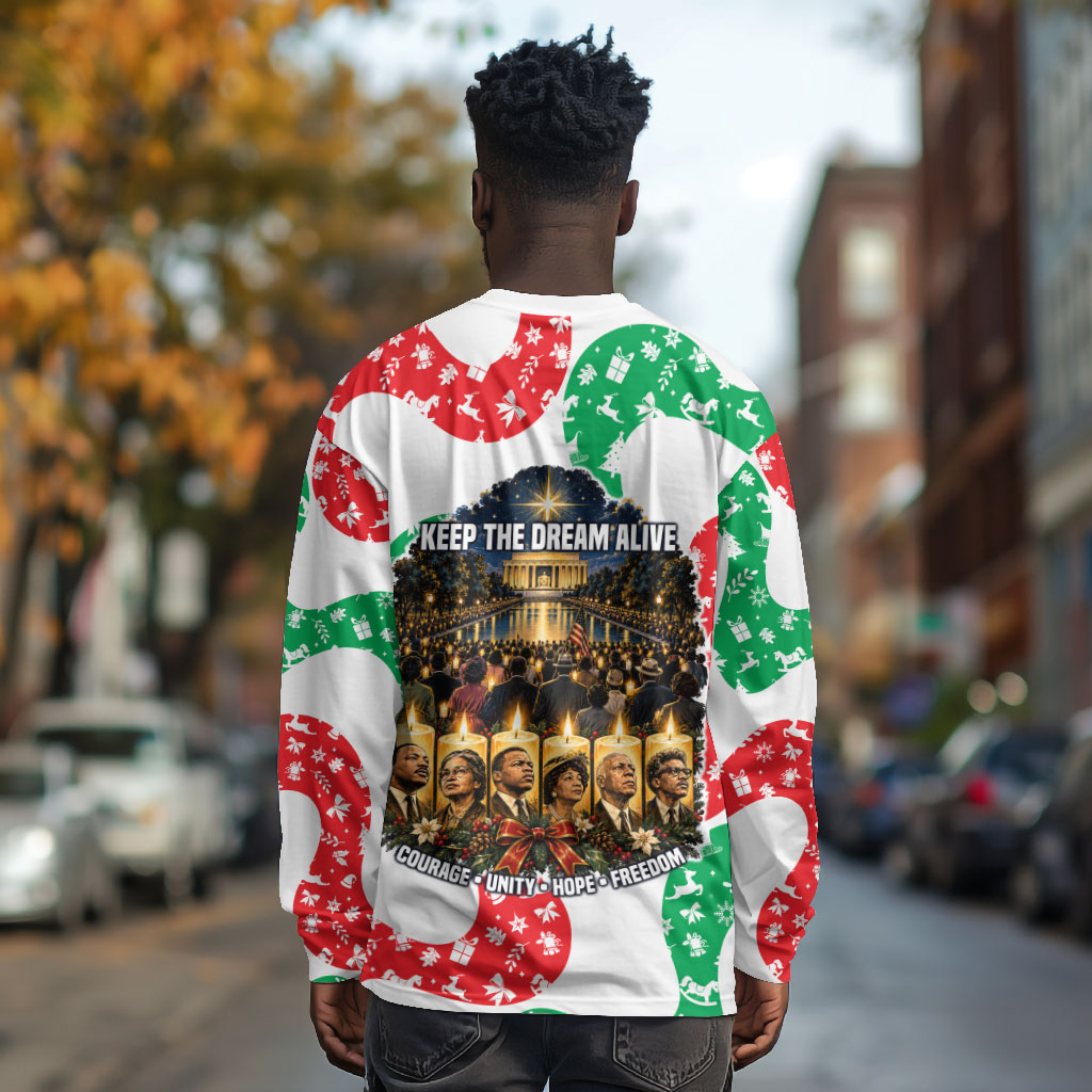 Civil Rights Leaders Christmas Long Sleeve Shirt Vintage Black History Hope Freedom Art