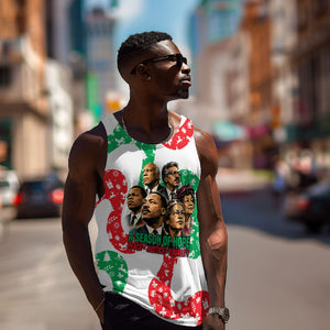 Civil Rights Leaders Christmas Men Tank Top Vintage Black History Hope Freedom Art