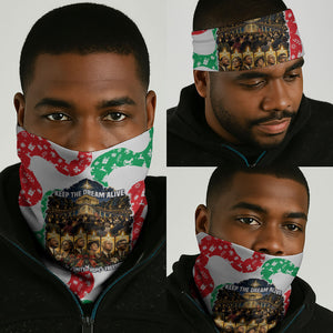 Civil Rights Leaders Christmas Neck Gaiter Vintage Black History Hope Freedom Art