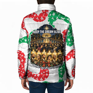 Civil Rights Leaders Christmas Padded Jacket Vintage Black History Hope Freedom Art