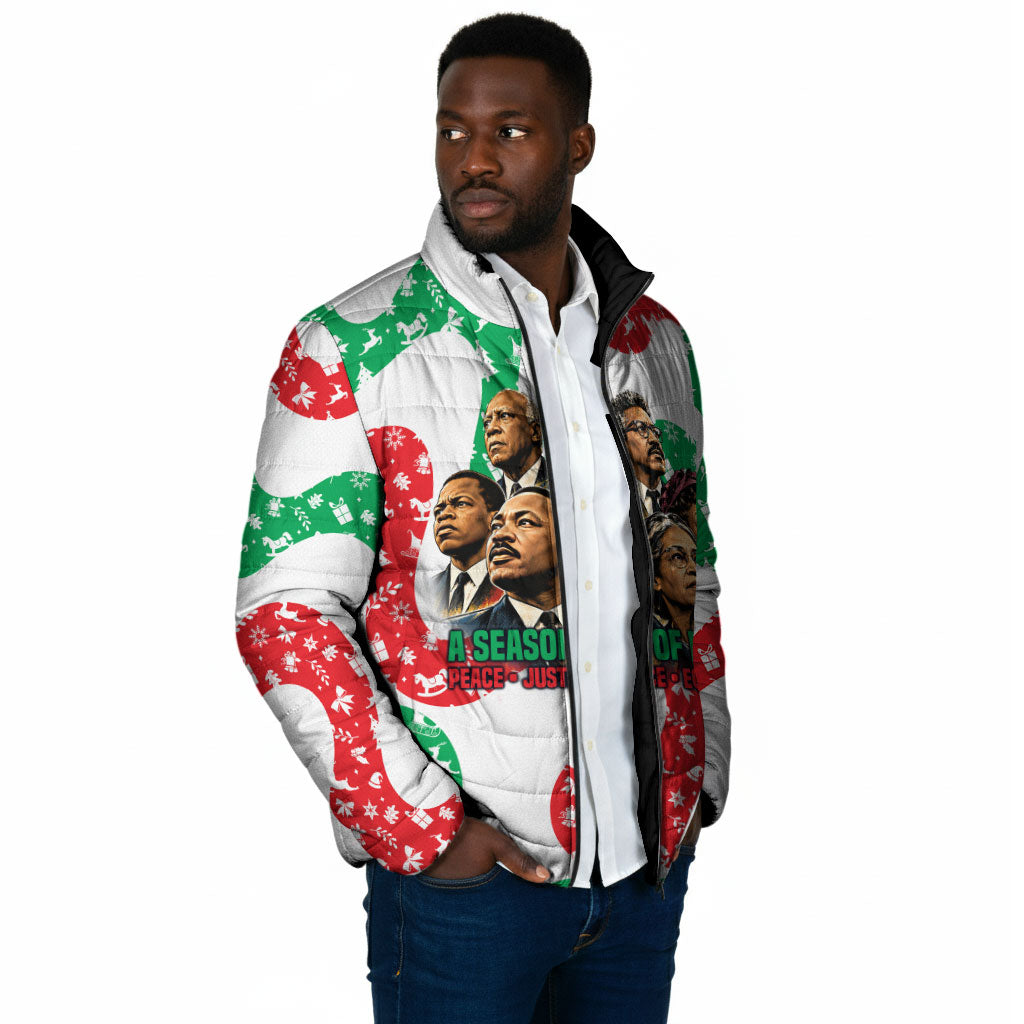 Civil Rights Leaders Christmas Padded Jacket Vintage Black History Hope Freedom Art