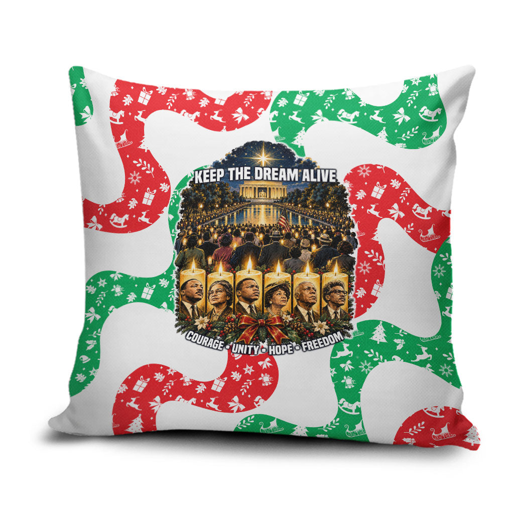 Civil Rights Leaders Christmas Pillow Cover Vintage Black History Hope Freedom Art
