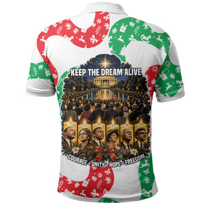Civil Rights Leaders Christmas Polo Shirt Vintage Black History Hope Freedom Art