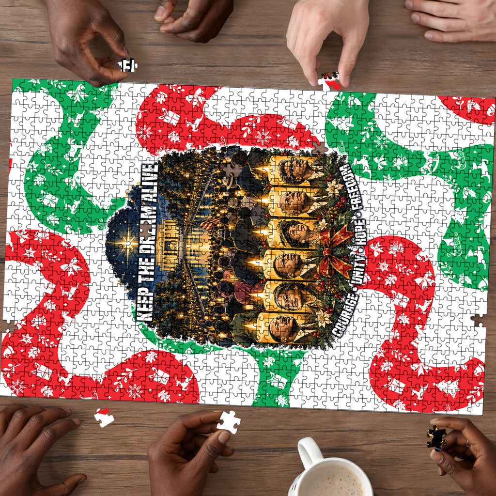 Civil Rights Leaders Christmas Puzzle Vintage Black History Hope Freedom Art