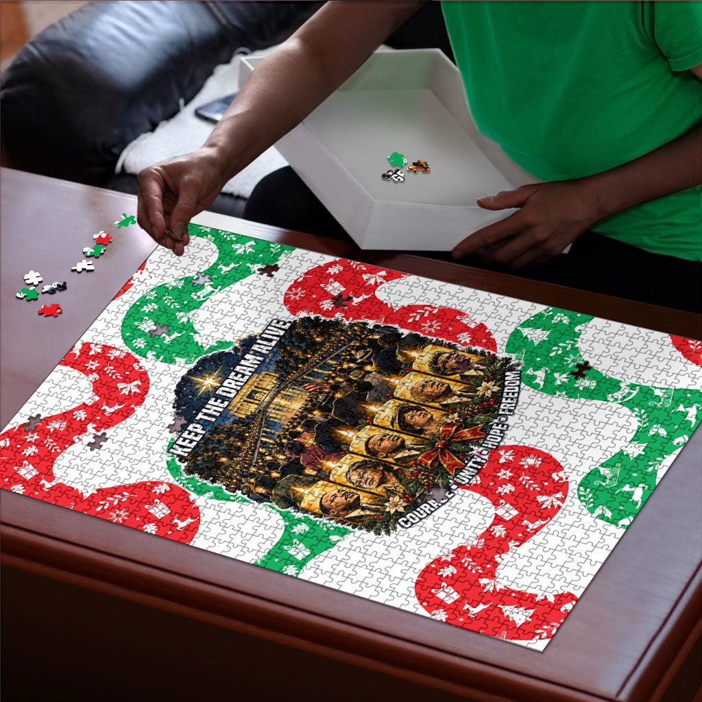 Civil Rights Leaders Christmas Puzzle Vintage Black History Hope Freedom Art