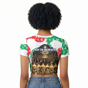 Civil Rights Leaders Christmas Raglan Cropped T shirt Vintage Black History Hope Freedom Art