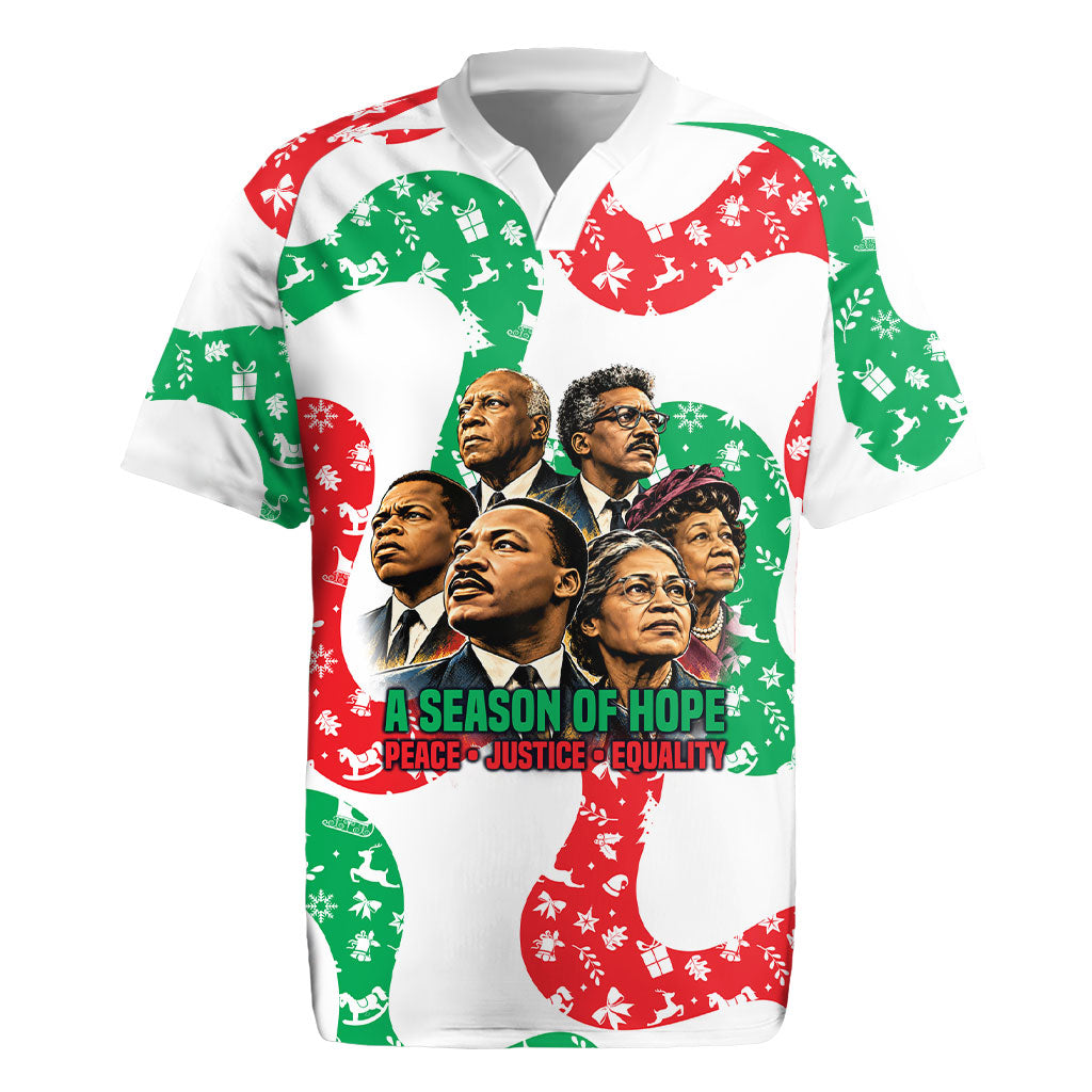 Civil Rights Leaders Christmas Rugby Jersey Vintage Black History Hope Freedom Art