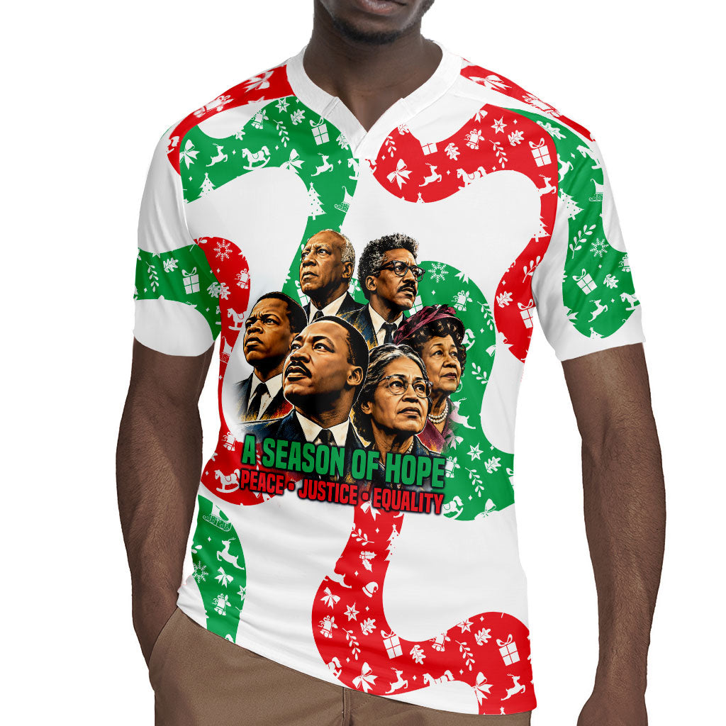 Civil Rights Leaders Christmas Rugby Jersey Vintage Black History Hope Freedom Art