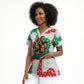 Civil Rights Leaders Christmas Scrub Top Vintage Black History Hope Freedom Art
