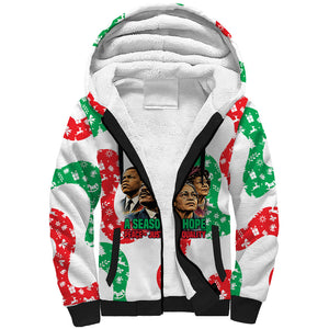 Civil Rights Leaders Christmas Sherpa Hoodie Vintage Black History Hope Freedom Art