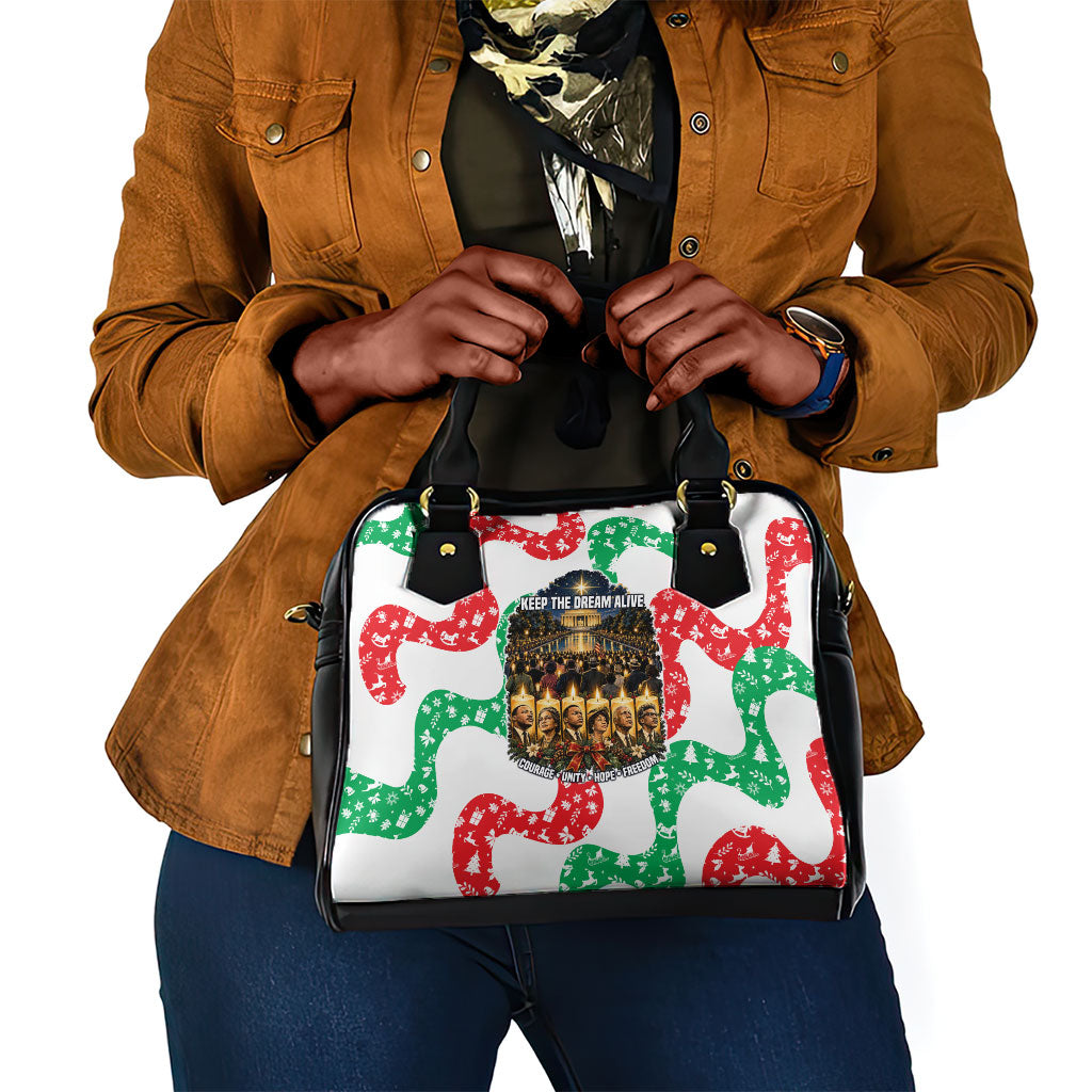 Civil Rights Leaders Christmas Shoulder Handbag Vintage Black History Hope Freedom Art