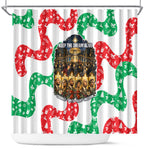 Civil Rights Leaders Christmas Shower Curtain Vintage Black History Hope Freedom Art
