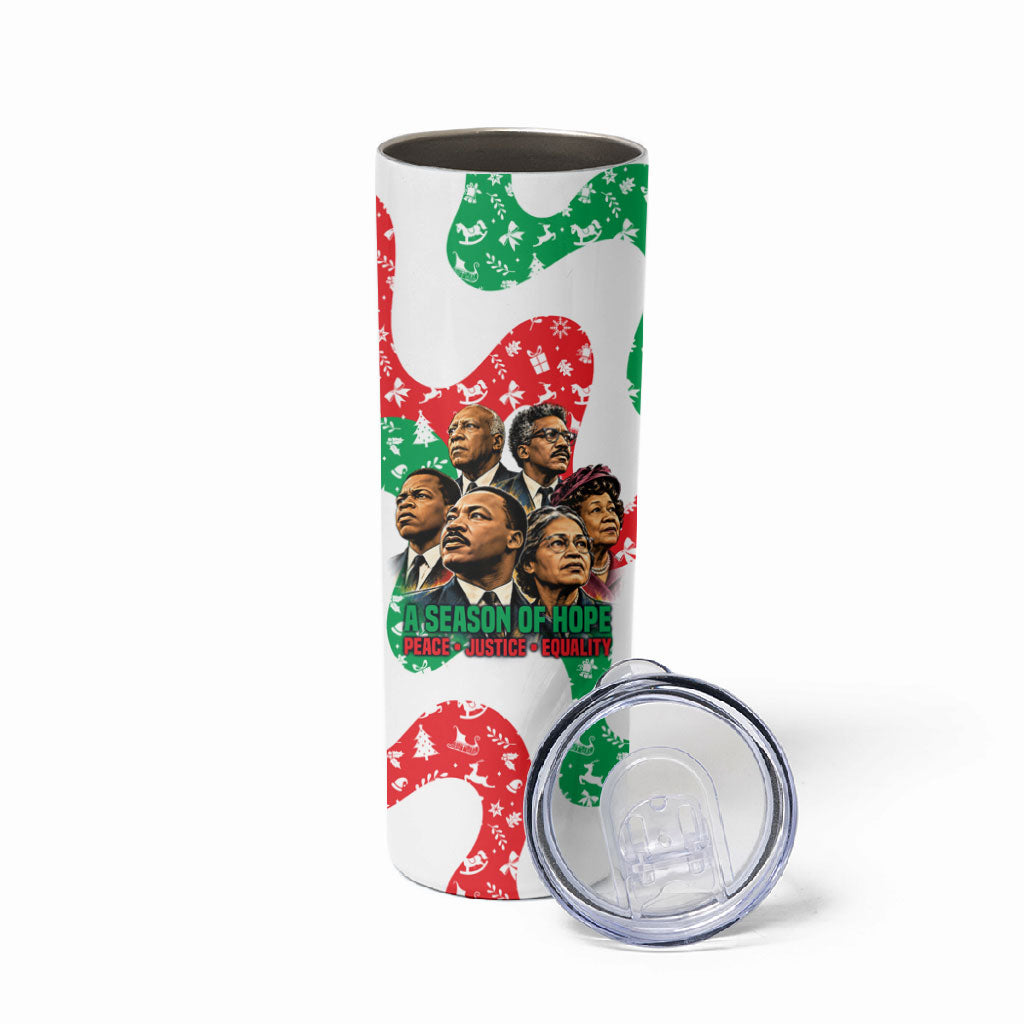 Civil Rights Leaders Christmas Skinny Tumbler Vintage Black History Hope Freedom Art