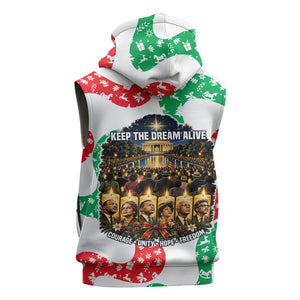 Civil Rights Leaders Christmas Sleeveless Hoodie Vintage Black History Hope Freedom Art