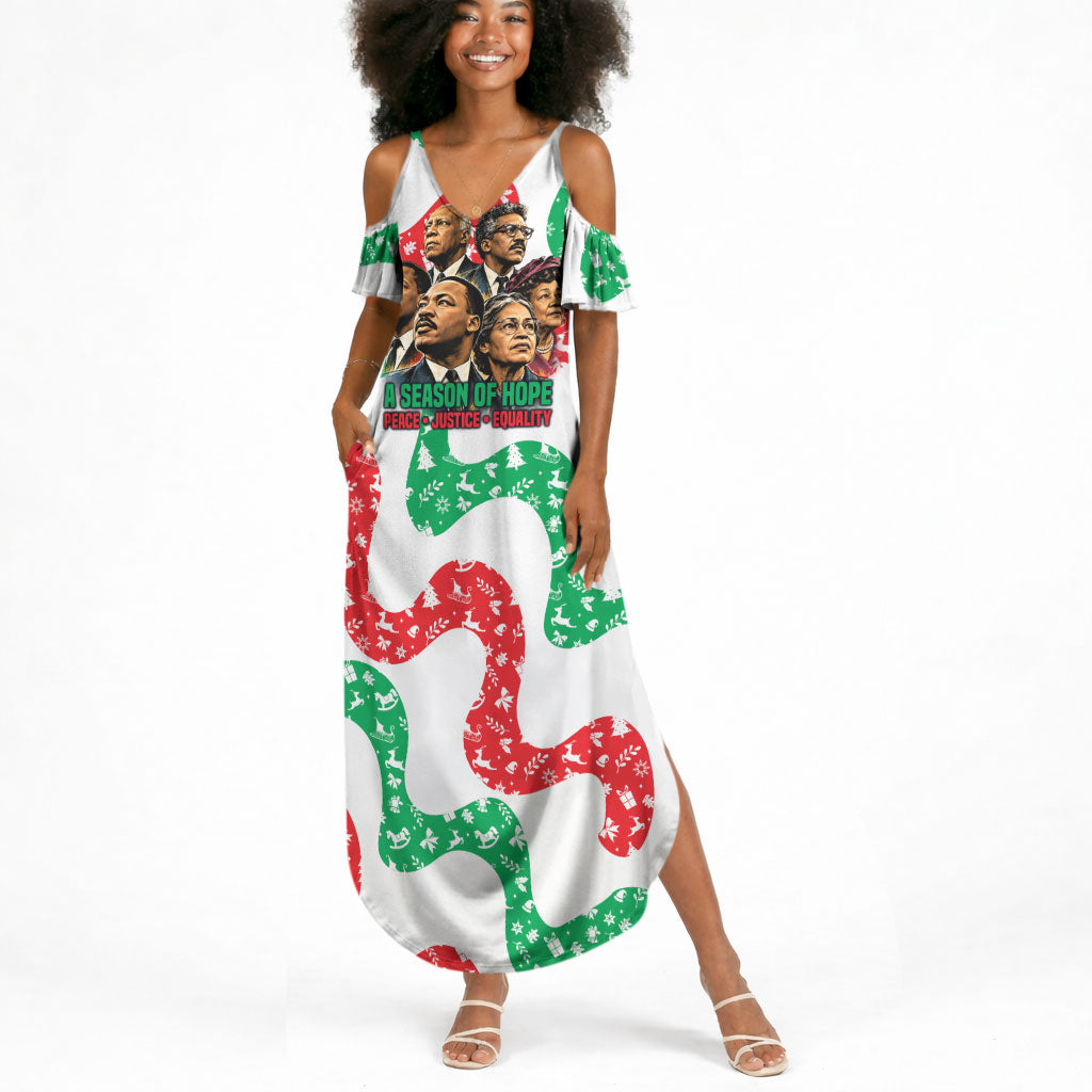 Civil Rights Leaders Christmas Summer Maxi Dress Vintage Black History Hope Freedom Art