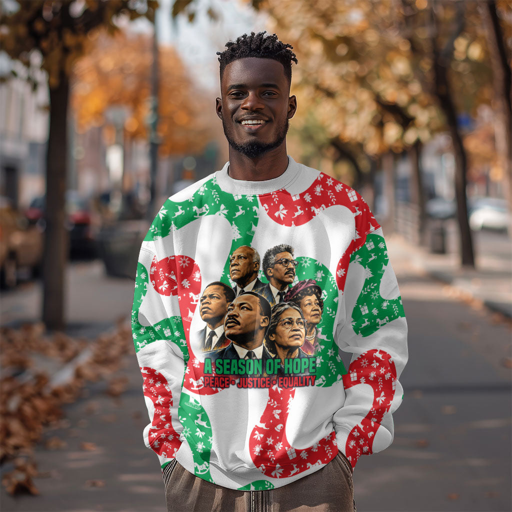 Civil Rights Leaders Christmas Sweatshirt Vintage Black History Hope Freedom Art