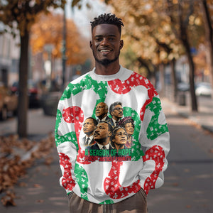 Civil Rights Leaders Christmas Sweatshirt Vintage Black History Hope Freedom Art