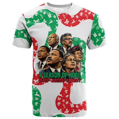 Civil Rights Leaders Christmas T shirt Vintage Black History Hope Freedom Art