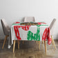 Civil Rights Leaders Christmas Tablecloth Vintage Black History Hope Freedom Art