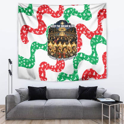 Civil Rights Leaders Christmas Tapestry Vintage Black History Hope Freedom Art