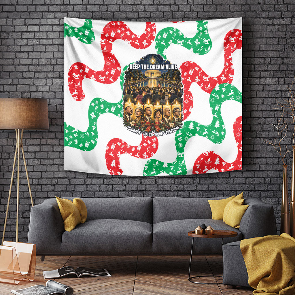 Civil Rights Leaders Christmas Tapestry Vintage Black History Hope Freedom Art