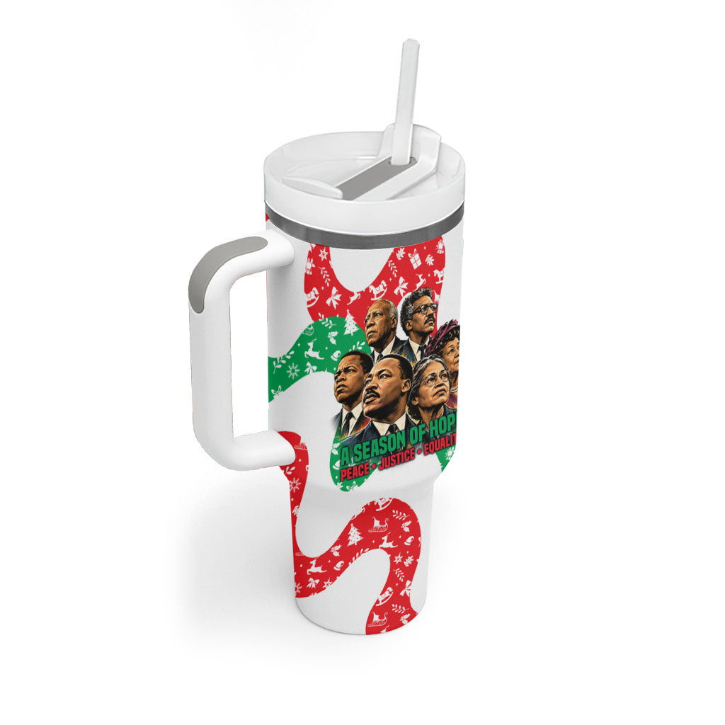 Civil Rights Leaders Christmas Tumbler With Handle Vintage Black History Hope Freedom Art