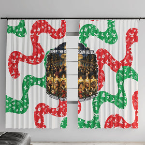 Civil Rights Leaders Christmas Window Curtain Vintage Black History Hope Freedom Art