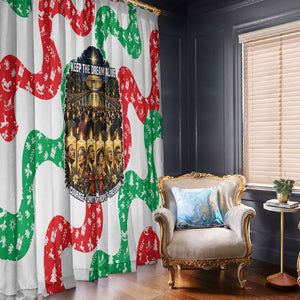 Civil Rights Leaders Christmas Window Curtain Vintage Black History Hope Freedom Art