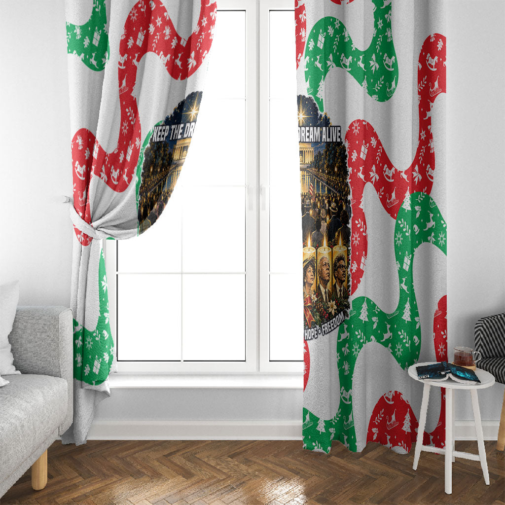 Civil Rights Leaders Christmas Window Curtain Vintage Black History Hope Freedom Art