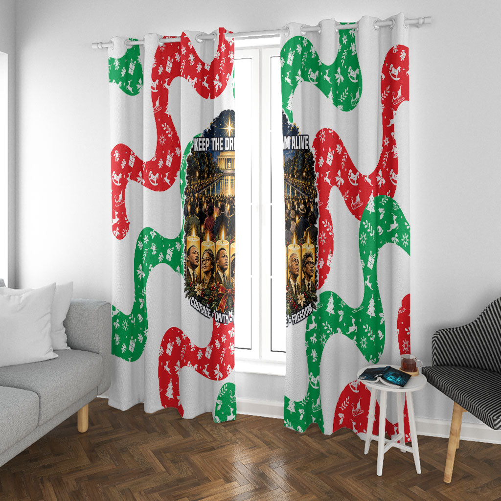 Civil Rights Leaders Christmas Window Curtain Vintage Black History Hope Freedom Art