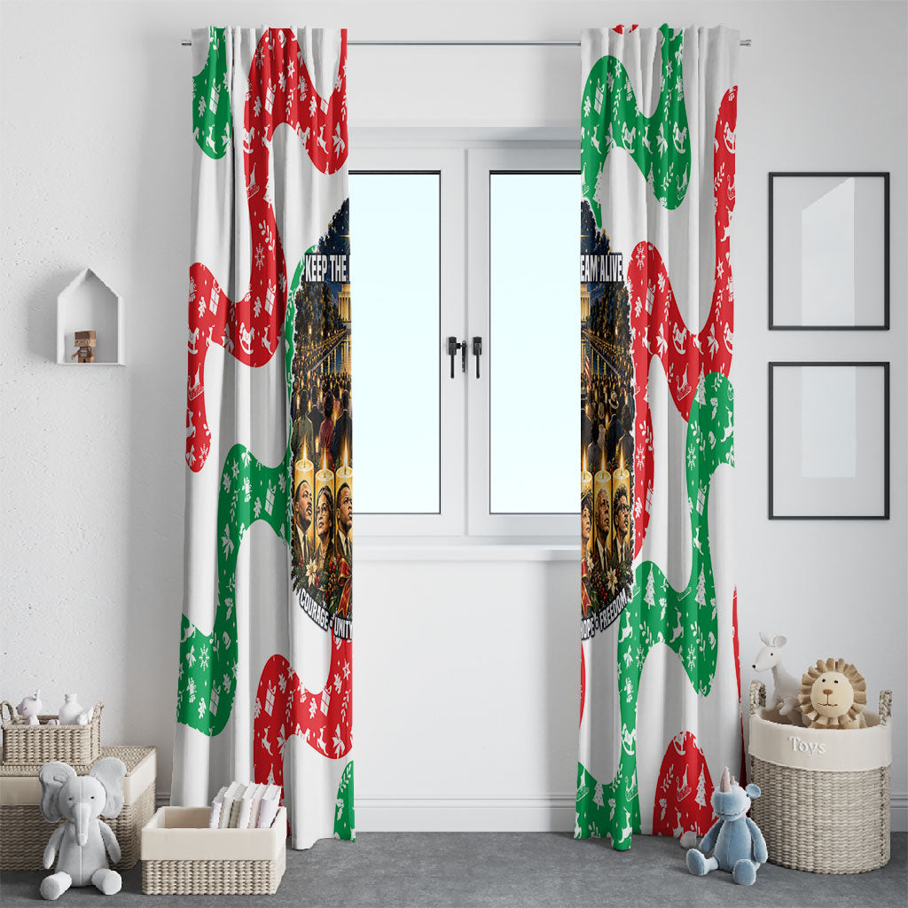 Civil Rights Leaders Christmas Window Curtain Vintage Black History Hope Freedom Art
