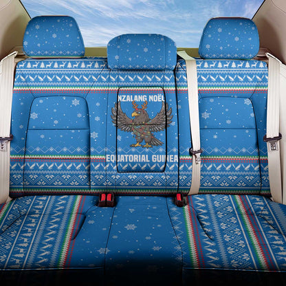Equatorial Guinea Christmas Back Car Seat Cover Nzalang Noel Eagle Flag Snowflakes - African Pride