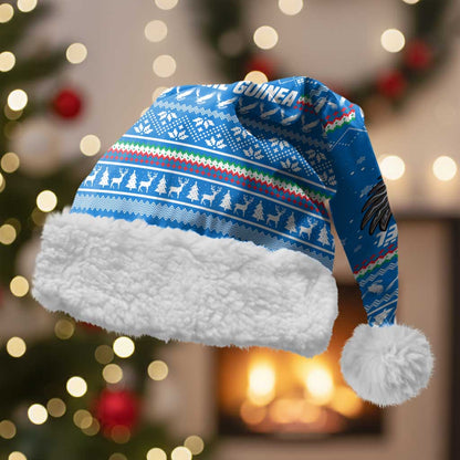 Equatorial Guinea Christmas Santa Hat Nzalang Noel Eagle Flag Snowflakes - African Pride