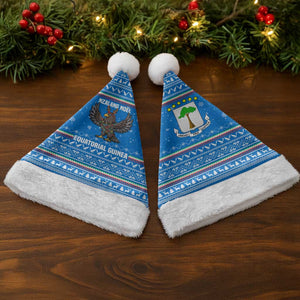 Equatorial Guinea Christmas Santa Hat Nzalang Noel Eagle Flag Snowflakes - African Pride