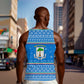 Equatorial Guinea Christmas Men Tank Top Nzalang Noel Eagle Flag Snowflakes - African Pride