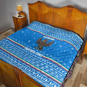 Equatorial Guinea Christmas Quilt Nzalang Noel Eagle Flag Snowflakes - African Pride