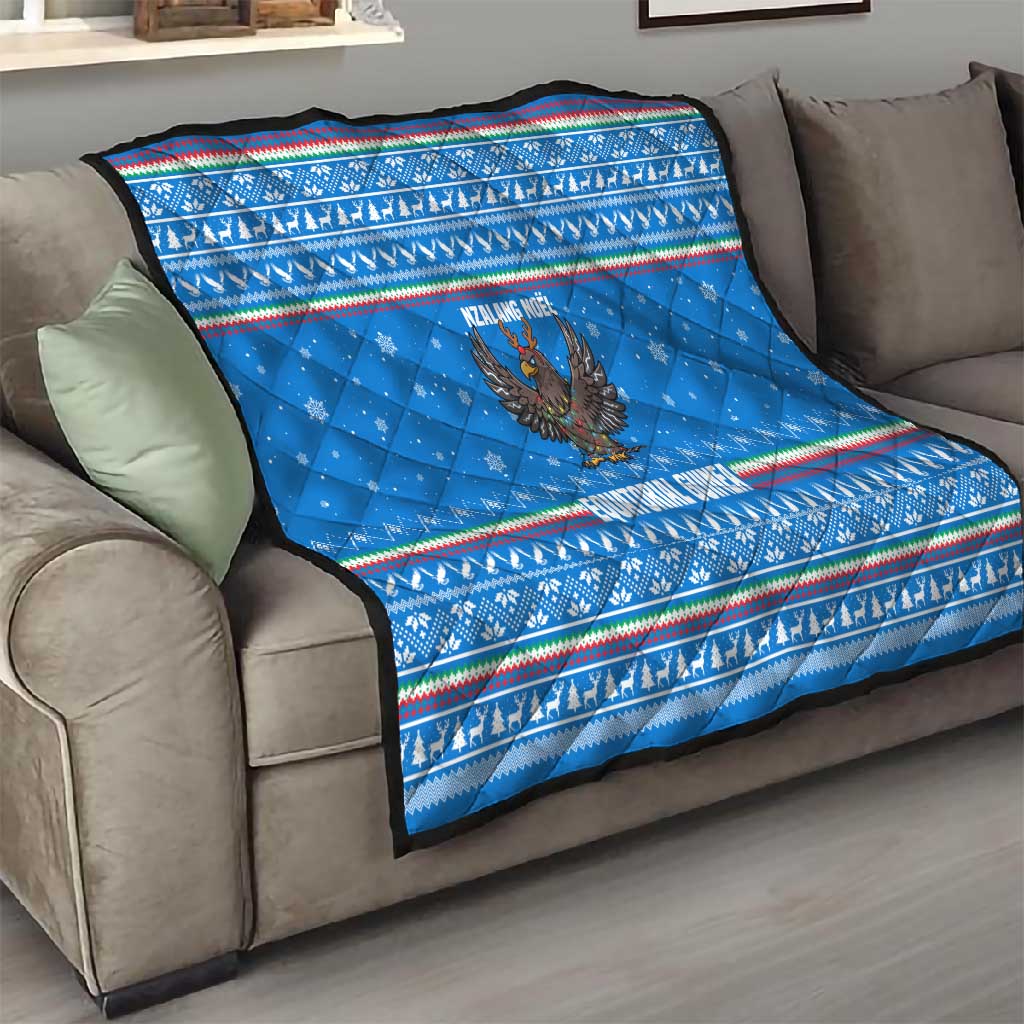 Equatorial Guinea Christmas Quilt Nzalang Noel Eagle Flag Snowflakes - African Pride