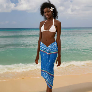 Equatorial Guinea Christmas Sarong Nzalang Noel Eagle Flag Snowflakes - African Pride