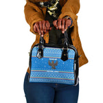 Equatorial Guinea Christmas Shoulder Handbag Nzalang Noel Eagle Flag Snowflakes - African Pride