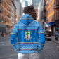 Equatorial Guinea Christmas Zip Hoodie Nzalang Noel Eagle Flag Snowflakes - African Pride