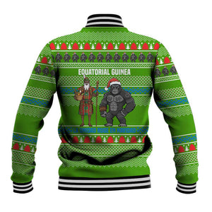 Equatorial Guinea Christmas Baseball Jacket Santa Gorilla Gift Basket - African Pride