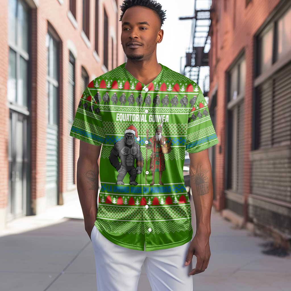 Equatorial Guinea Christmas Baseball Jersey Santa Gorilla Gift Basket - African Pride