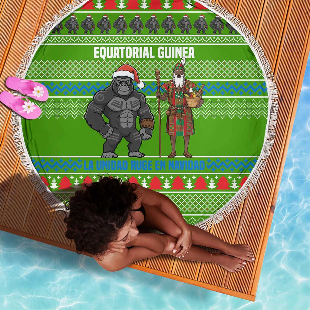 Equatorial Guinea Christmas Beach Blanket Santa Gorilla Gift Basket - African Pride